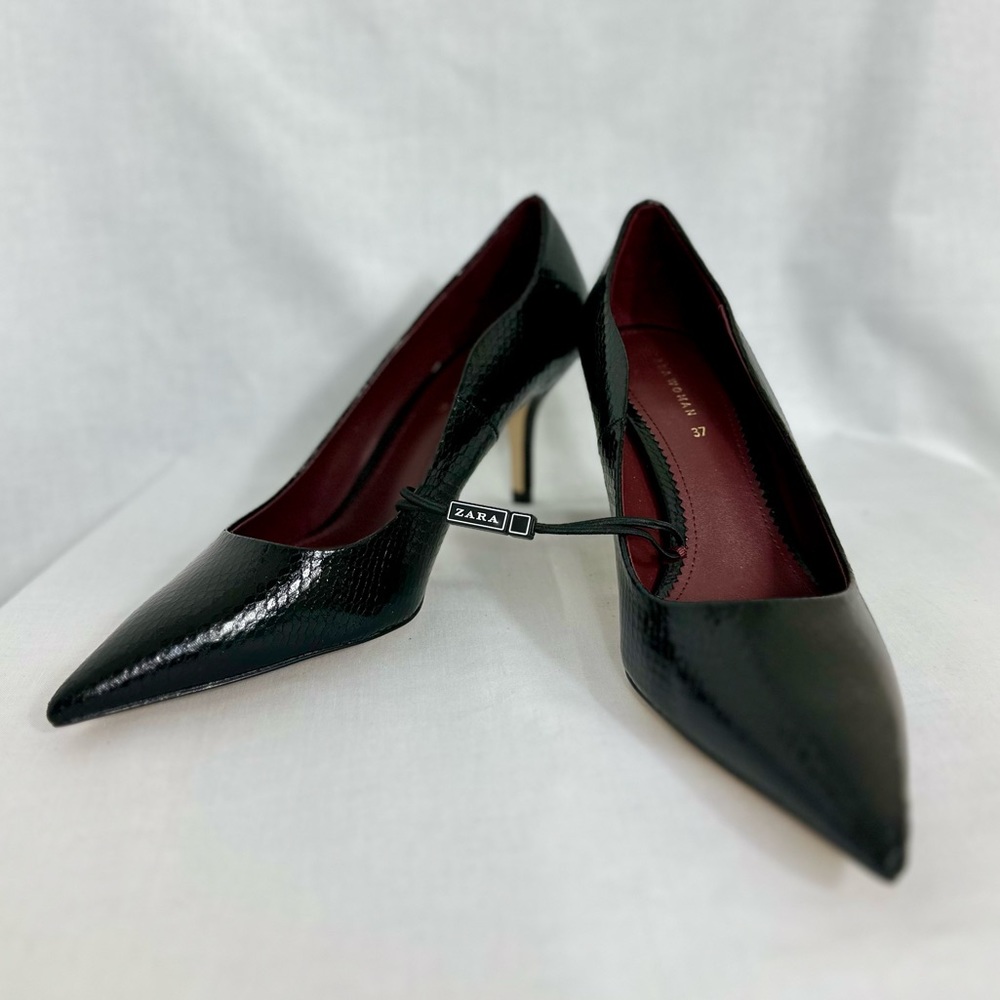 Black Zara Heels Pointed